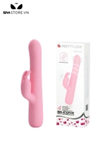 SMT1887 - Dương vật giả tai thỏ Love Story rung ngoáy xoay dài 18.8cm