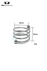SMT559 - Vòng đeo cu inox hình lò xo có bi với 5 phiên bản khác nhau