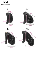 SMT2677 - Khóa dương vật nhựa tổ ong nhỏ vòng cung có 4 size