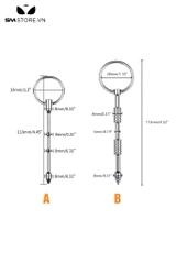 SMT2196 - Que niệu đạo sounding inox cao cấp có vân ngang