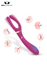 SMT1554 - Máy rung 2 đầu silicon ngụy trang hình nĩa có 9 chế độ