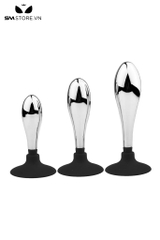 SMT2468 - Phích cắm hậu môn inox có đế silicon dính tường và 3 size