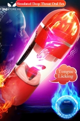 SMT838 - Cốc thủ dâm với âm đạo giả rung liếm dài 23cm x 7cm