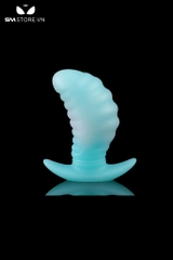 SMT1292 - Phích cắm hậu môn silicon xanh uốn dẻo có 3 kích cỡ