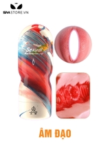 SMT1695 - Cốc thủ dâm silicon mềm dài 16.2cm hình miệng có răng