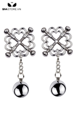 SMT2657 - Kẹp núm vú hoa anh đào mix kèm dây xích và quả bóng