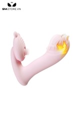 SMT1647 - Dương vật giả silicon kèm chế độ hút và sưởi ấm dài 13.8cm