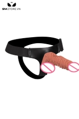 SMT1644 - Dương vật giả silicon có gai mềm có quần dài 27cm