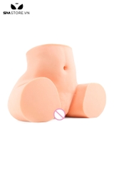 SMT2526 - Hậu môn giả silicon có lỗ âm đạo và rốn dài 28cm