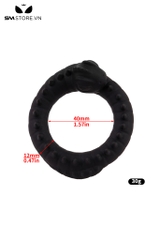 SMT3592 - Vòng đeo dương vật co bi nổi hình con tắc kè hoa dài 40mm