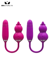 SMT2759 - Máy rung thụt liếm 2 đầu hình quả bầu có 10 tần số