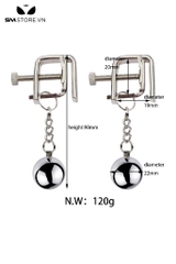 SMT2658 - Kẹp ti hình chữ nhật có đinh điều chỉnh mix xích bóng