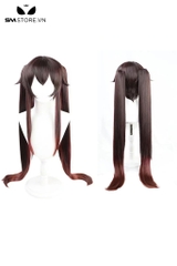 SMP160 - Tóc giả hóa trang buộc kiểu đuôi ngựa màu đen cam