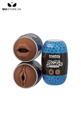 SMT1942 - Cốc thủ dâm mini nâu Lovetoy thiết kế 2 đầu bằng silicon