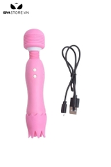 SMT467 - Chày rung tình yêu có lưỡi liếm vương miện silicon dài 17cm