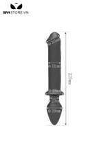 SMT2590 - Dương vật giả kèm phích cắm hậu môn hình thoi dài 225mm