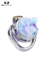 SMT2635 - Khóa dương vật mặt dẹt inox hình con bướm silicon