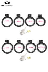 SMT2511 - Khóa dương vật dạng lồng bằng nhựa có 4 vòng