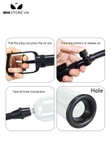 SMT549 - Máy tập tăng kích thước dương vật kéo tay có âm đạo giả dài 185mm