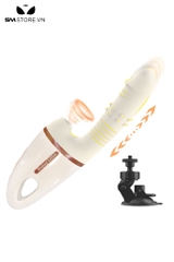 SMT2736 - Máy làm tình cầm tay có đế để tường rung hút 10 tần số