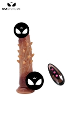 SMT1627 - Dương vật giả silicon có gai mềm điều khiển xa dài 22cm