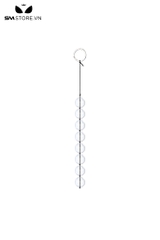 SMT484 - Anal beads thủy tinh chuỗi 8 hạt màu trắng 3 size
