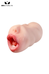 SMT2163 - Âm đạo giả cầm tay silicon há miệng có răng dài 13cm