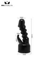 SMT649 - Mũ chày rung silicon hình dương vật dài 16cm