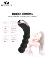 SMT2176 - Máy rung hậu môn có 10 tần số sạc điện dài 15.5cm