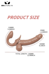 SMT1884 - Dương vật giả 2 đầu có 9 chế độ rung thụt dành cho les