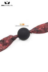 SMT025 - ball gag silicon cao cấp kiểu dây buộc phong cách trung cổ