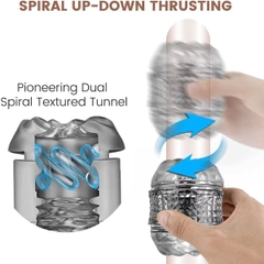 SMT1788 - Cốc thủ dâm hai đầu pha lê silicon trong suốt dài 4.5cm