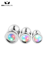 SMT1010 - Butt plug hậu môn kim loại có đèn 7 màu tự động thay đổi