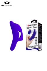 SMT664 - Ngón tay rung silicon con cá mập màu xanh dài 98mm