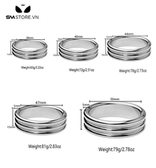 SMT621 - Vòng đeo tinh hoàn inox thiết kế 3 vòng tròn với 5 size