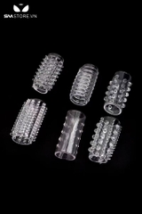 SMT074 - Combo 6 bao cao su đôn dên trong suốt đường kính 1.5cm