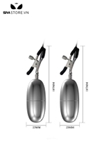 SMT507 - Trứng rung điều khiển có dây nối kẹp ti silicon dài 107mm
