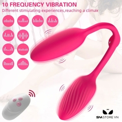 SMT1387 - Trứng rung 2 đầu silicon điều khiển từ xa dài 28.2cm