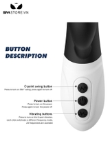 SMT2793 - Máy rung 2 đầu có lưỡi liếm và 23 tần số dài 224mm