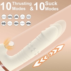 SMT2736 - Máy làm tình cầm tay có đế để tường rung hút 10 tần số