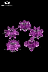 SMT2422 - Bộ 5 vòng đeo dương vật hình bông hoa mặt trời silicon