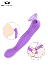 SMT2733 - Máy rung liếm hút 2 đầu có 10 chế độ dài 19cm sạc điện