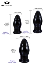 SMT1294 - Đồ chơi hậu môn butt plug hình thoi có 3 kích cỡ