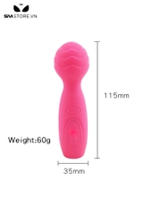 SMT2871 - Chày rung tình yêu silicon nụ hoa dài 115mm chống nước