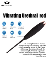 SMT2185 - Sounding niệu đạo có rung silicon mềm dài 20cm