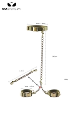 SMT2465 - Cố định tư thế với vòng cổ mix kèm còng tay màu xanh