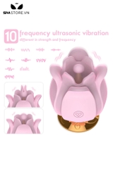 SMT2503 - Máy rung âm vật hình bông hoa tuilip có 10 tần số sạc điện