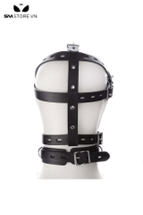 SMT2844 - Ball gag có mặt nạ trùm đầu chất liệu da PU điều chỉnh được