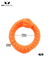 SMT3592 - Vòng đeo dương vật co bi nổi hình con tắc kè hoa dài 40mm