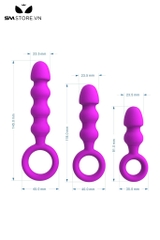 SMT1559 - Đồ chơi hậu môn anal bead làm bằng silicon có 3 size